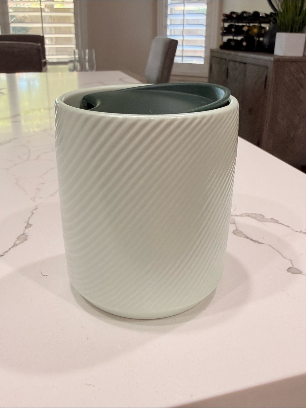 Starbucks 2023 Mint Green Pearlescent Ribbed Ceramic Mini Tumbler 8oz